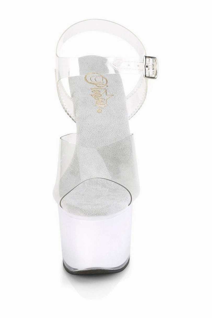ILLUMINATOR-708 Exotic Sandal | Clear Vinyl