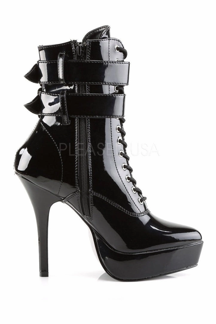 INDULGE-1026 Ankle Boot | Black Patent