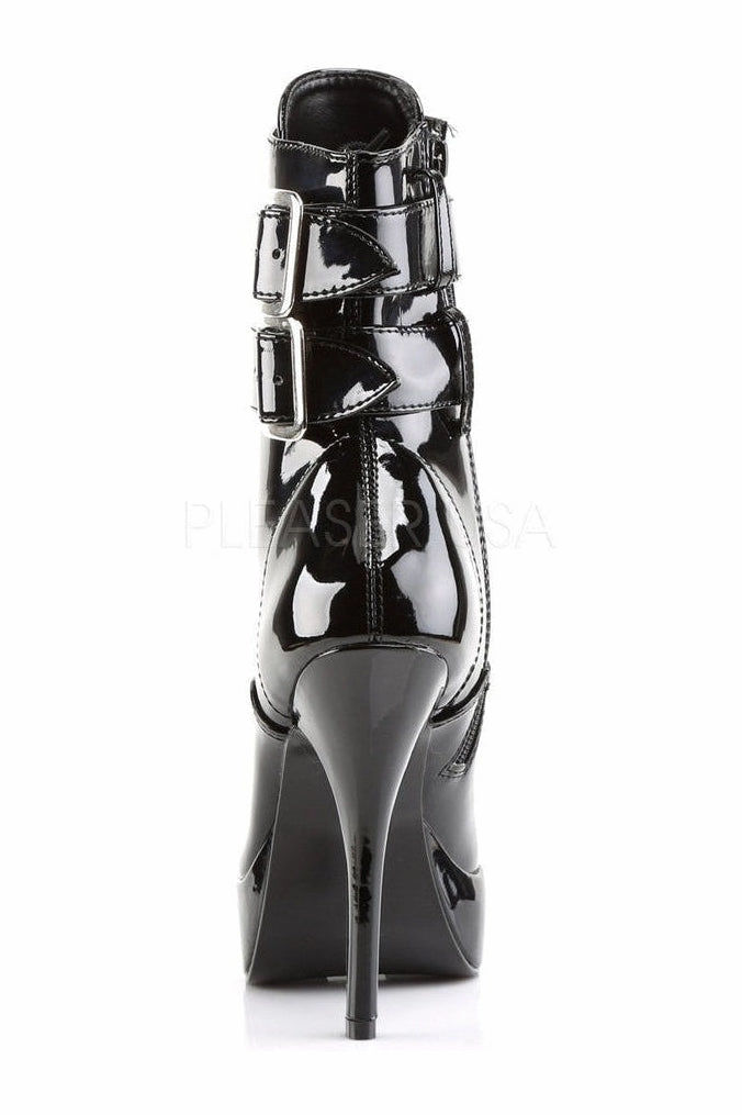 INDULGE-1026 Ankle Boot | Black Patent