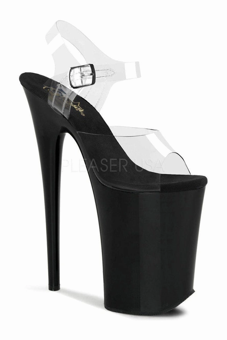 INFINITY-908 Platform Sandal | Clear Vinyl