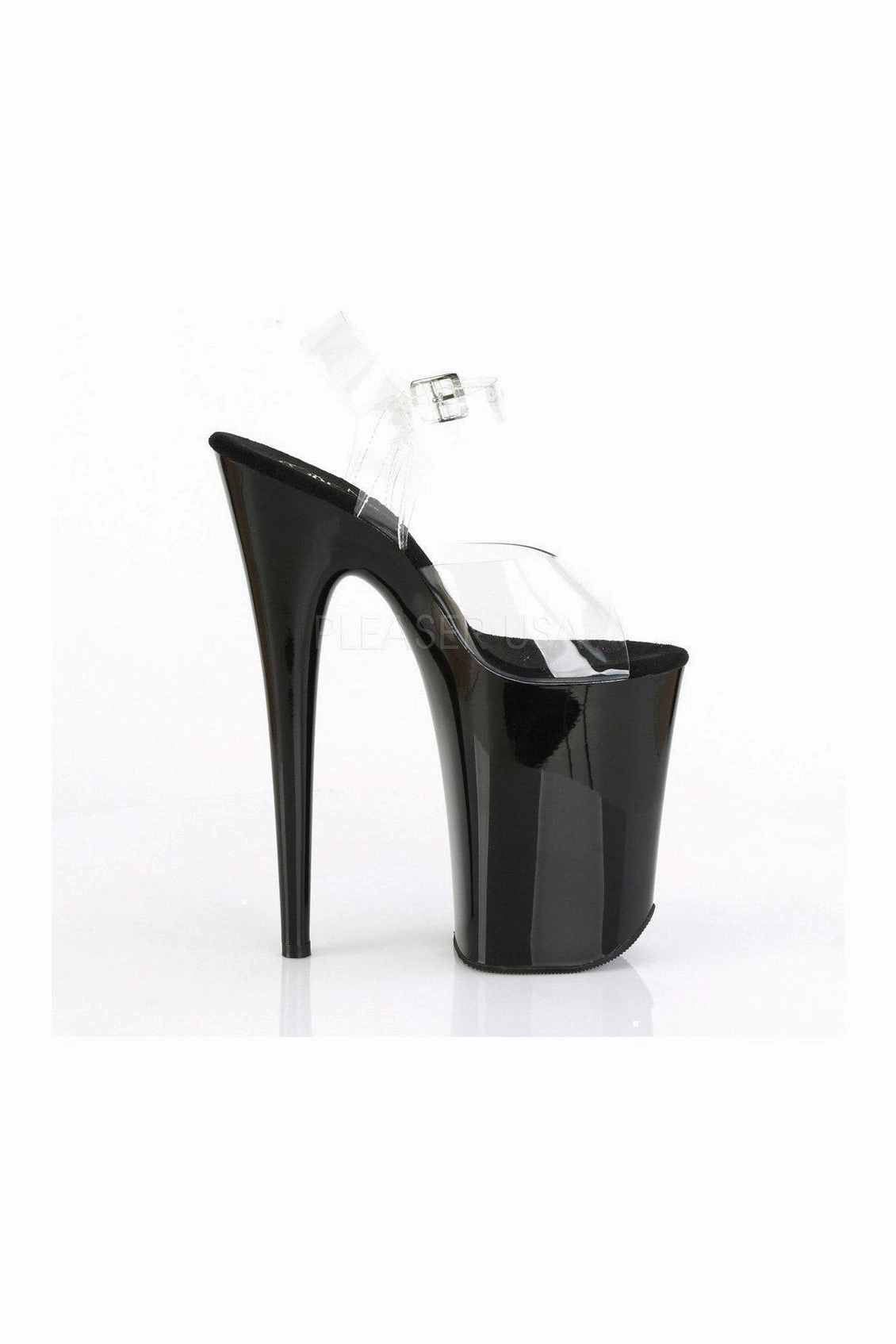INFINITY-908 Platform Sandal | Clear Vinyl