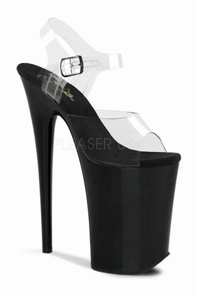 INFINITY-908 Platform Sandal | Clear Vinyl