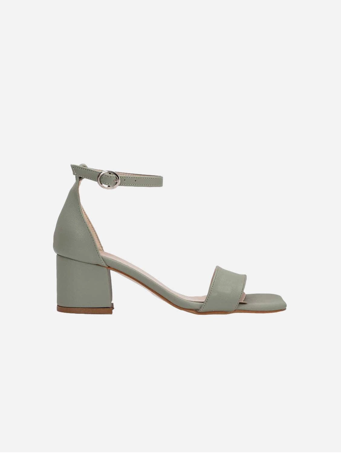 Iva Vegan Leather Low Heel | Green
