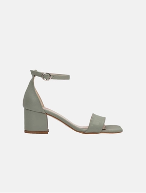 Iva Vegan Leather Low Heel | Green