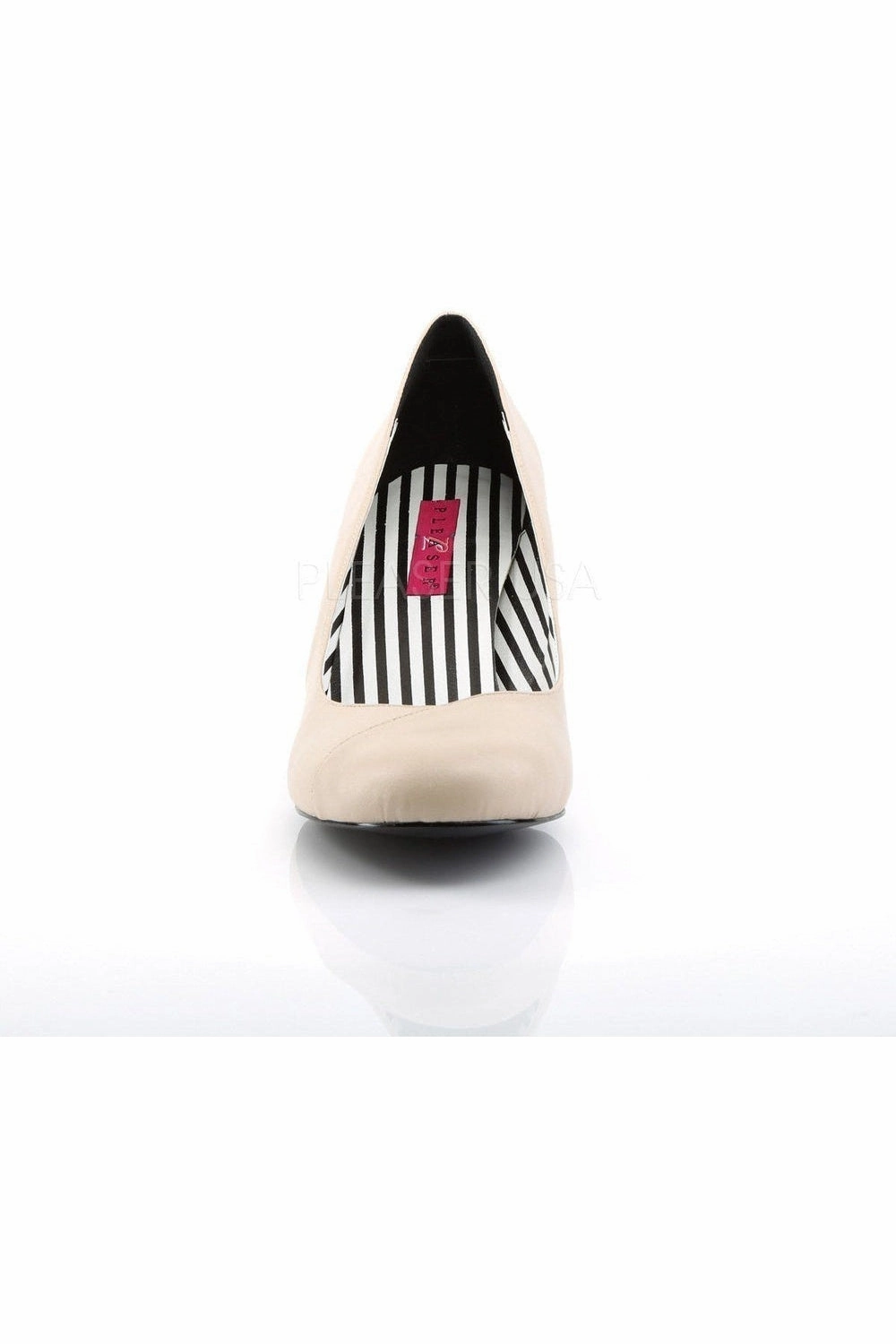JENNA-01 Pump  | Bone Faux Leather