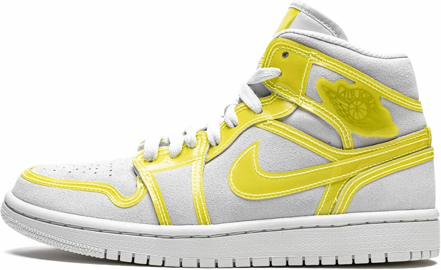 Jordan Nike Women's Wmns Air 1 Mid Lx Opti Yellow, Off White/Opti Yellow/White, 5.5W