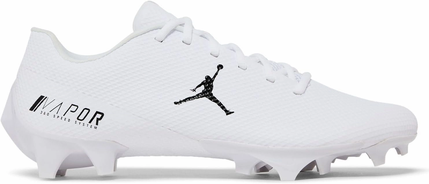 Jordan Vapor Edge Speed 360 CV1671-103 White-Black Men's Football Cleats 15 US