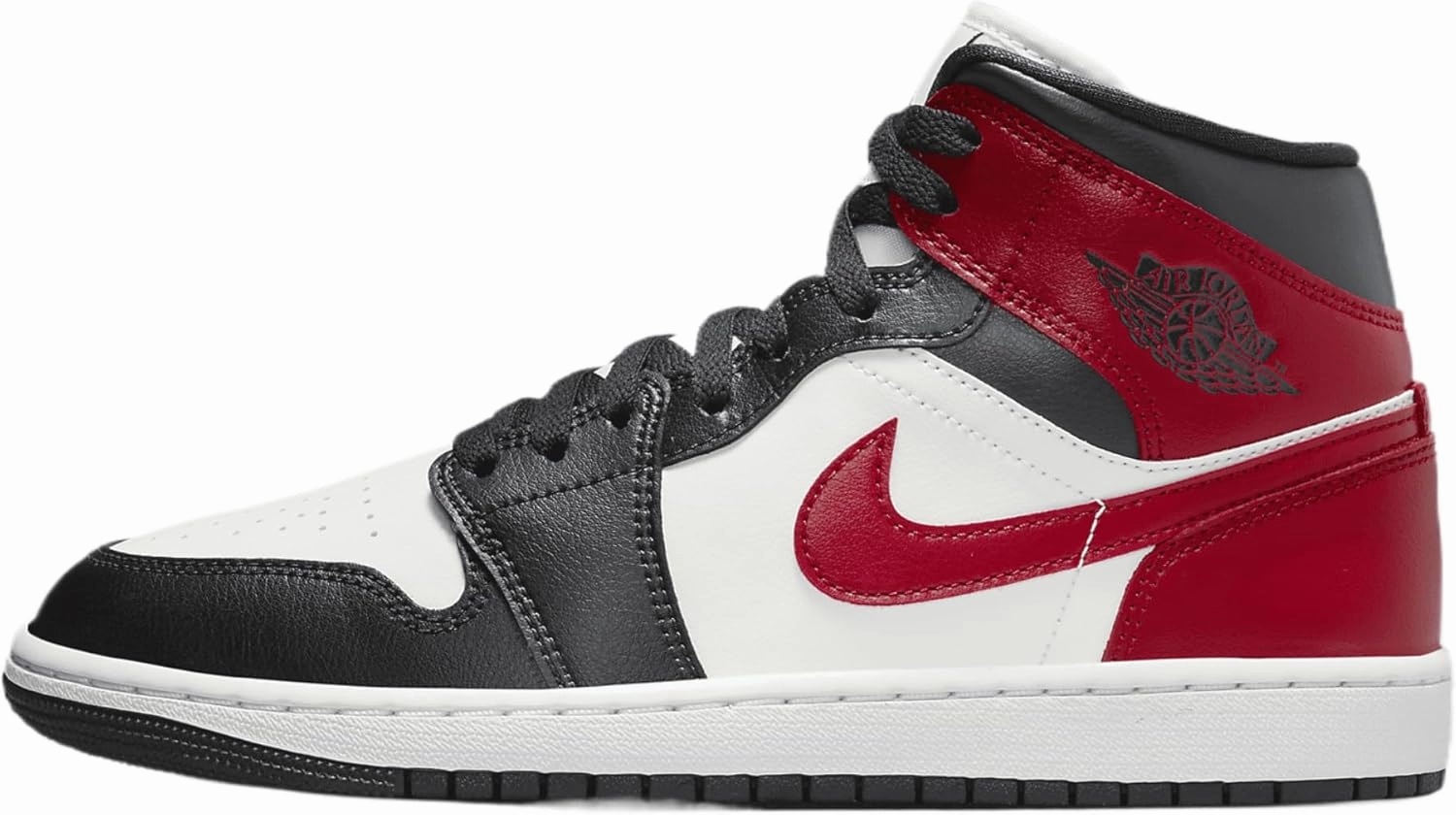 Jordan Women's Air 1 Mid Sail/Gym Red-Off Noir-White (BQ6472 160) - 12