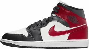 Jordan Women's Air 1 Mid Sail/Gym Red-Off Noir-White (BQ6472 160) - 12
