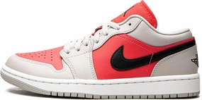Jordan Womens WMNS Air 1 Low DC0774 060 Light Iron Ore/Siren Red - Size 6.5W