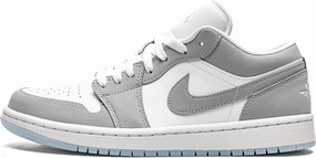 Jordan Womens WMNS Air 1 Low DC0774 105 White/Wolf Grey - Size 8W