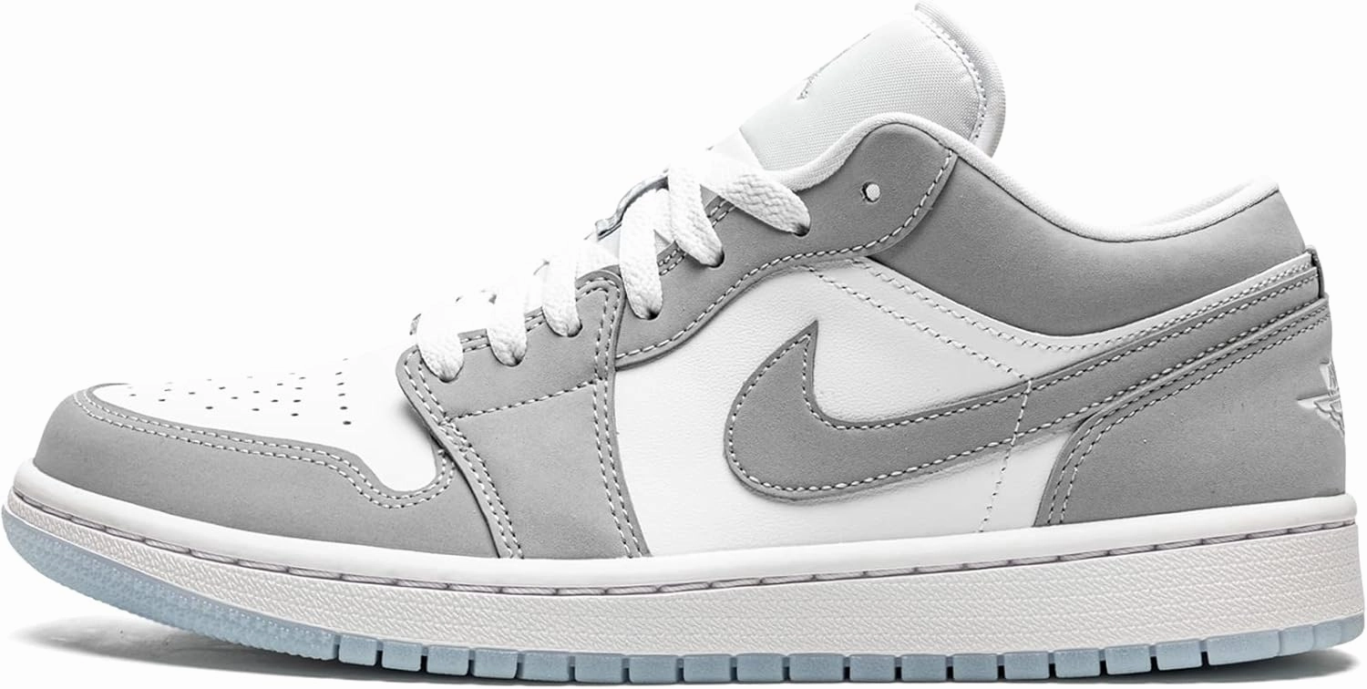 Jordan Womens WMNS Air 1 Low DC0774 105 White/Wolf Grey - Size 8W