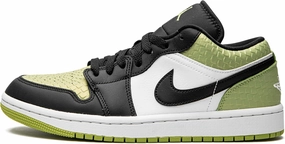 Jordan Womens WMNS Air 1 Low SE DX4446 301 Vivid Green Snakeskin - Size 7.5W