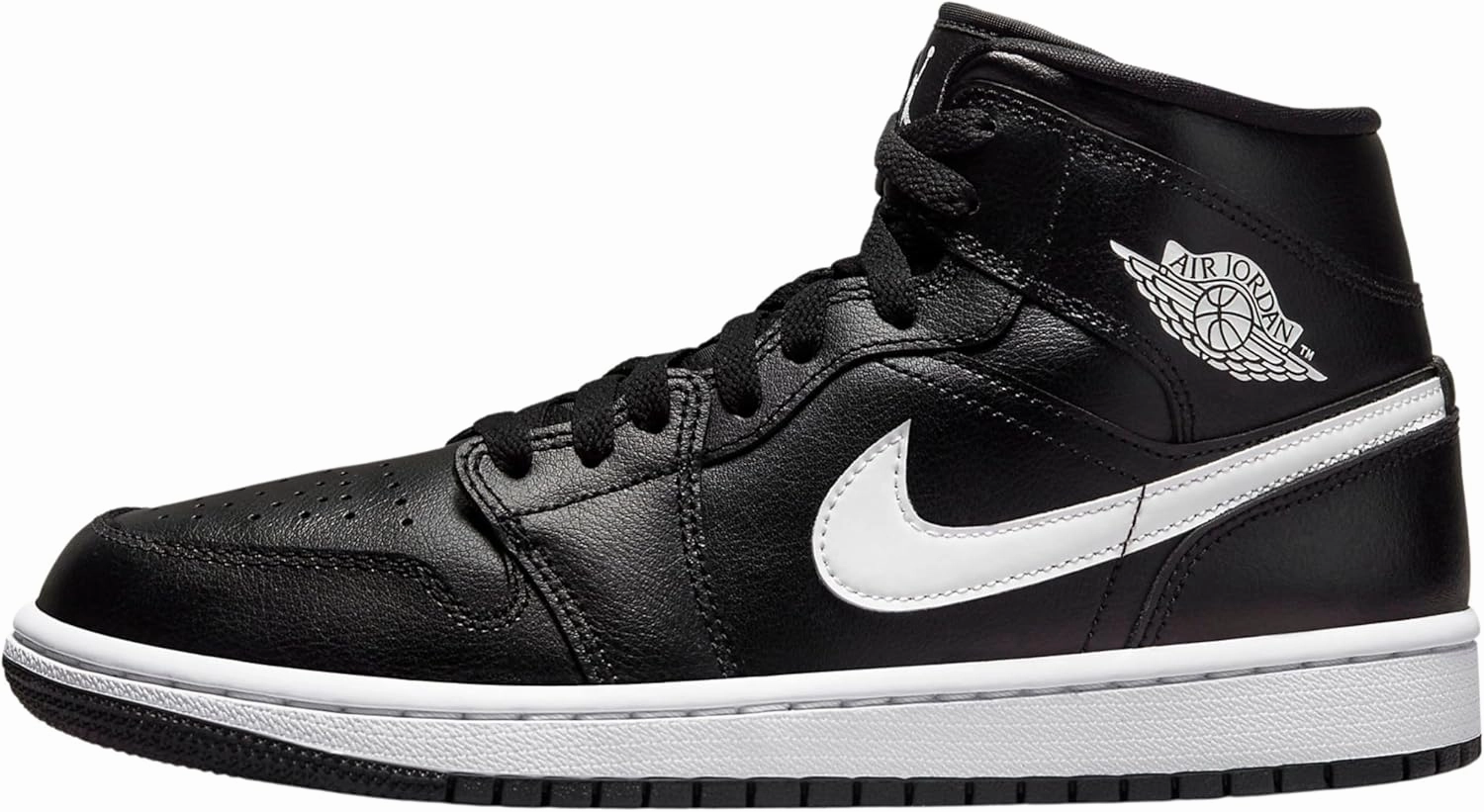 Jordan Womens Wmns Air 1 Mid DV0991 001 - Size 9W Black/White-black