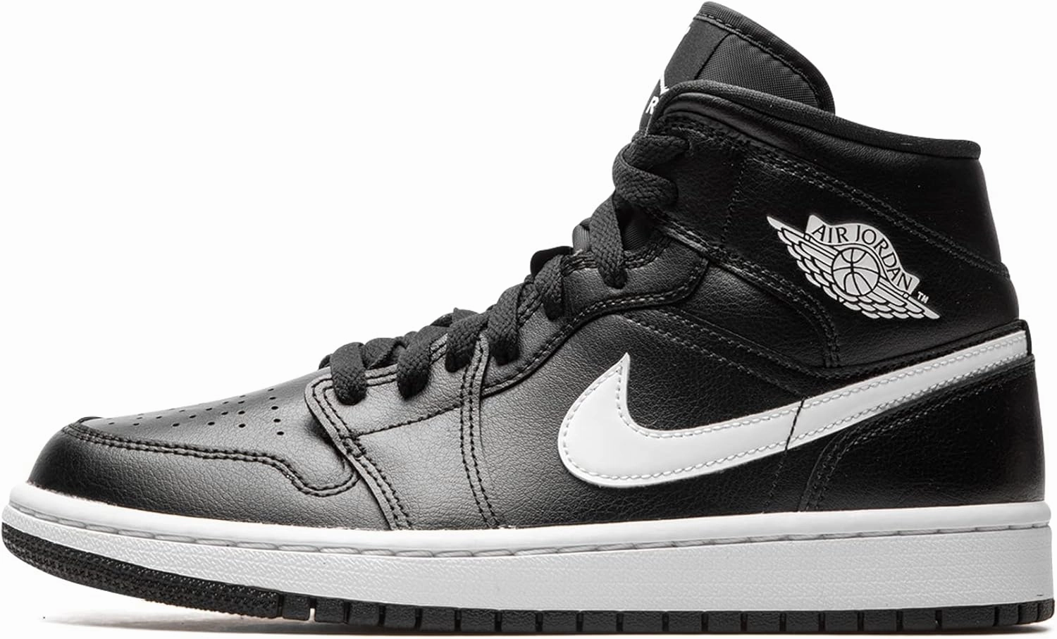 Jordan Womens WMNS Air Jordan 1 Mid DV0991 001 - Size 10W Black/White-Black