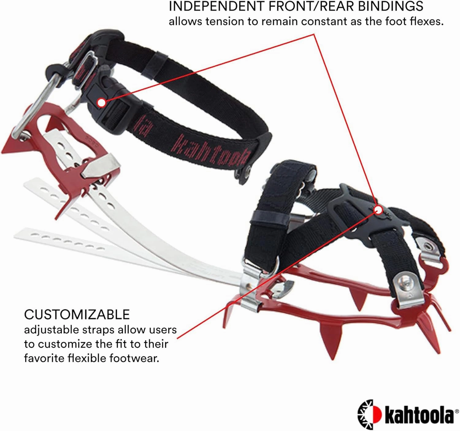 Kahtoola KTS Steel Hiking Crampons for Winter Hiking & Backpacking