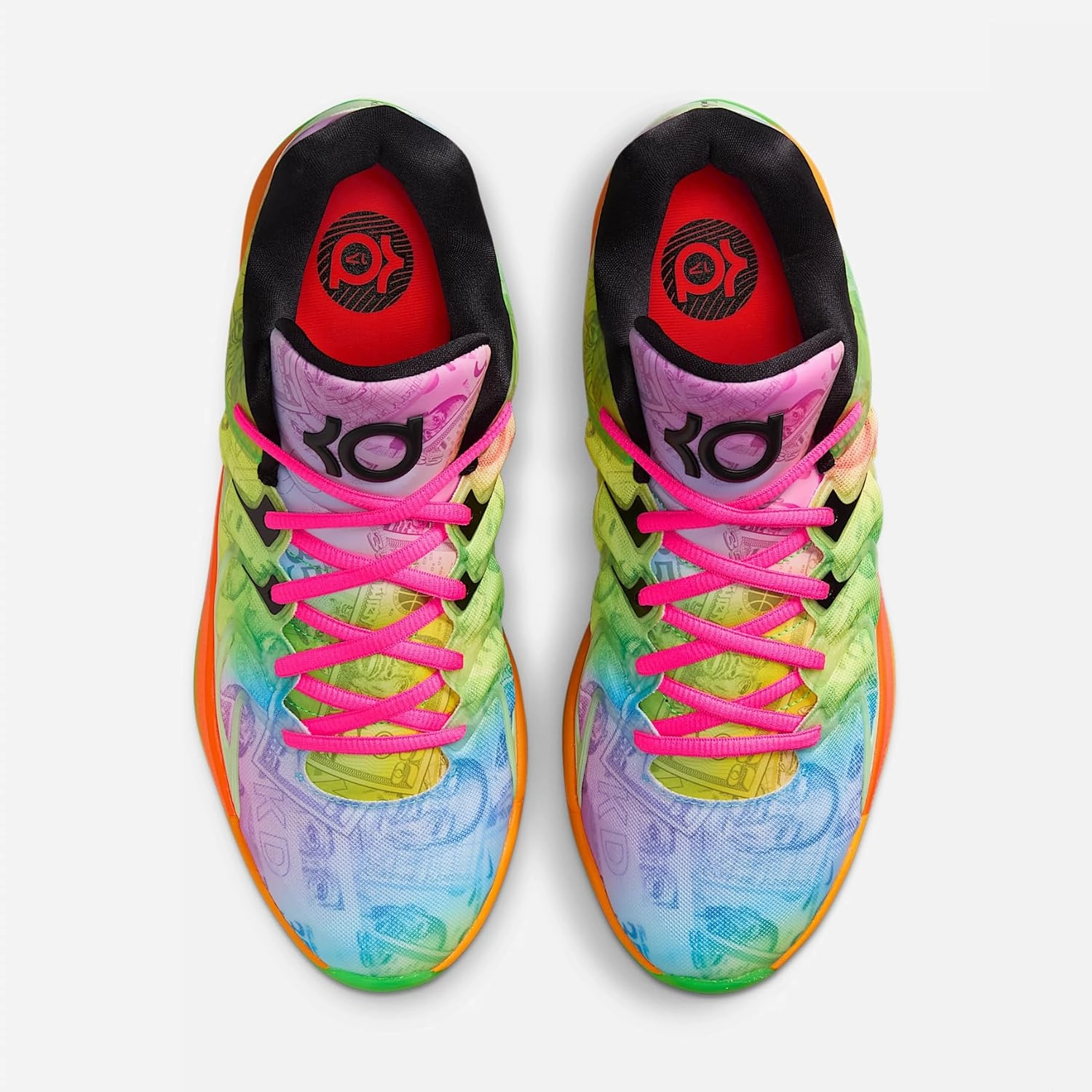 KD17 Basketball Shoes (HF1811-700, Barely Volt/Hyper Pink/Total Orange/Baltic Blue)