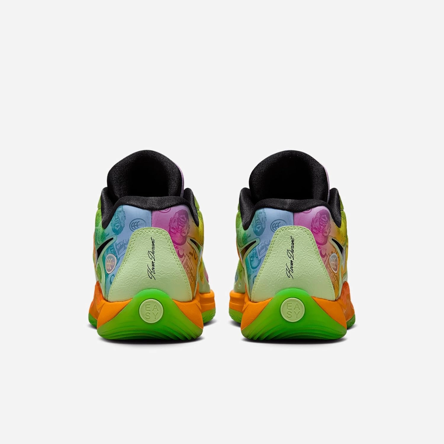 KD17 Basketball Shoes (HF1811-700, Barely Volt/Hyper Pink/Total Orange/Baltic Blue)