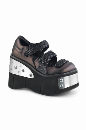 KERA-13 Demonia Maryjane | Black Faux Leather