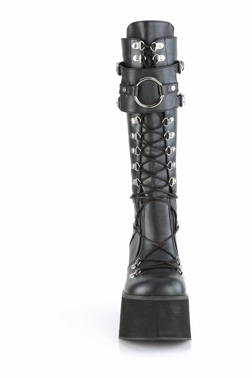 KERA-200 Black Vegan Leather Knee Boot