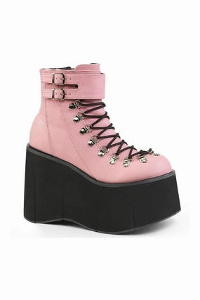 KERA-21 Demonia Ankle Boot | Pink Faux Leather