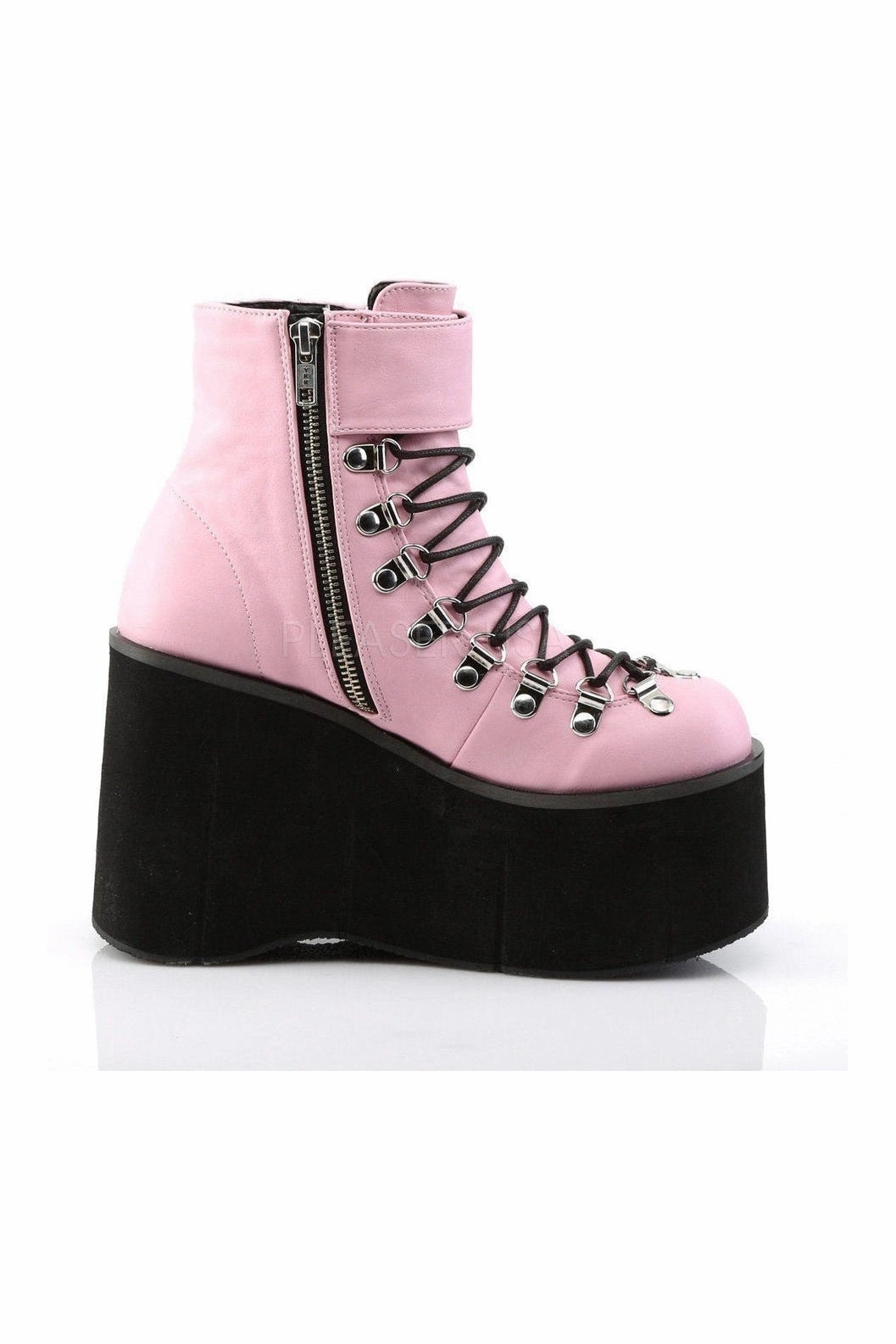 KERA-21 Demonia Ankle Boot | Pink Faux Leather