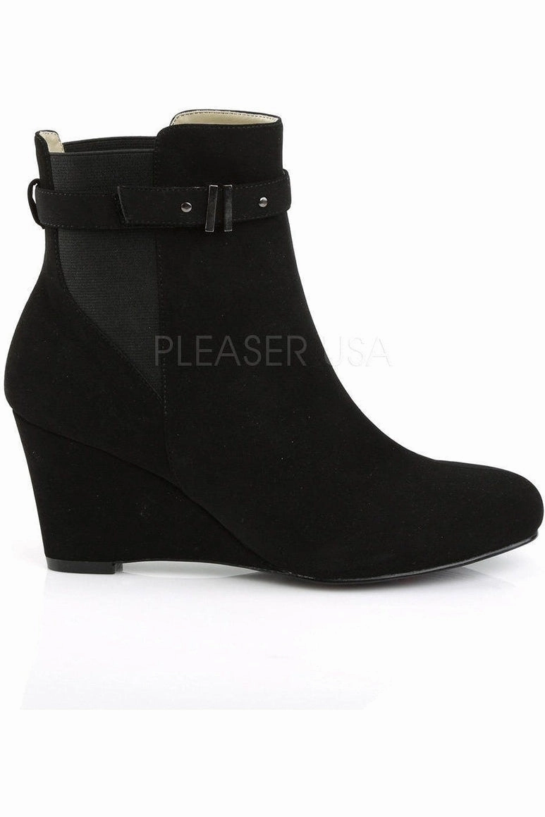 KIMBERLY-102 Ankle Boot | Black Faux Leather