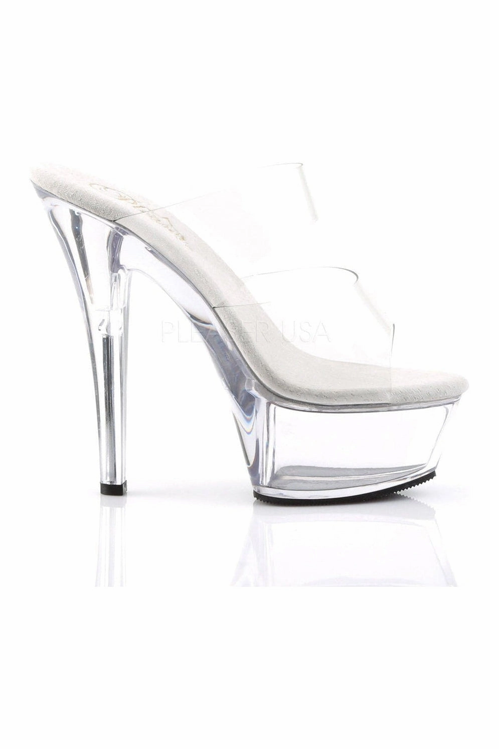 KISS-202 Platform Sandal | Clear Vinyl