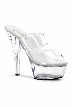 KISS-202 Platform Sandal | Clear Vinyl