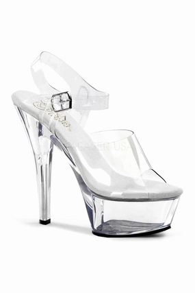 KISS-208 Platform Sandal | Clear Vinyl