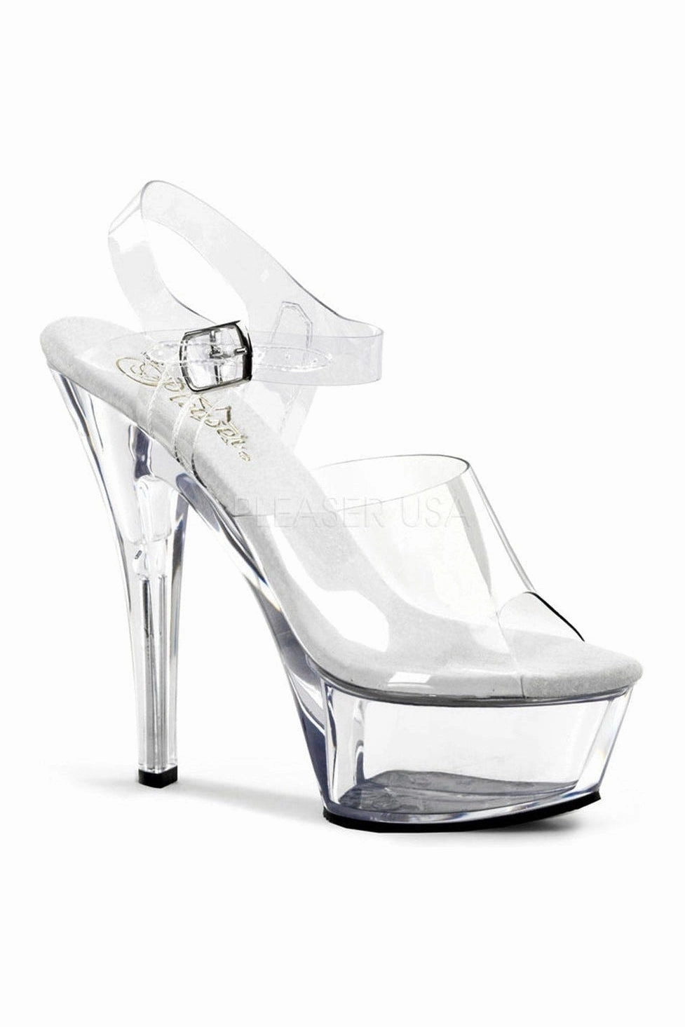 KISS-208 Platform Sandal | Clear Vinyl