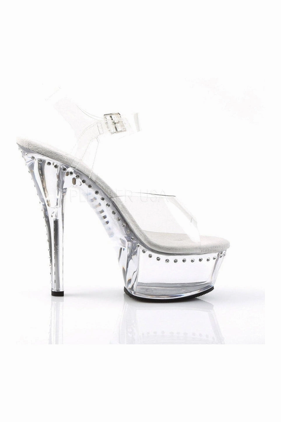 KISS-208LS Platform Sandal | Clear Vinyl