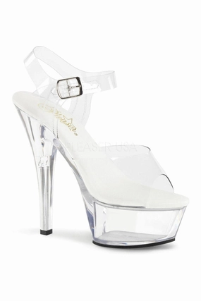 KISS-208VL Platform Sandal | Clear Vinyl