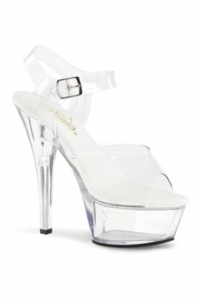 KISS-208VL Platform Sandal | Clear Vinyl