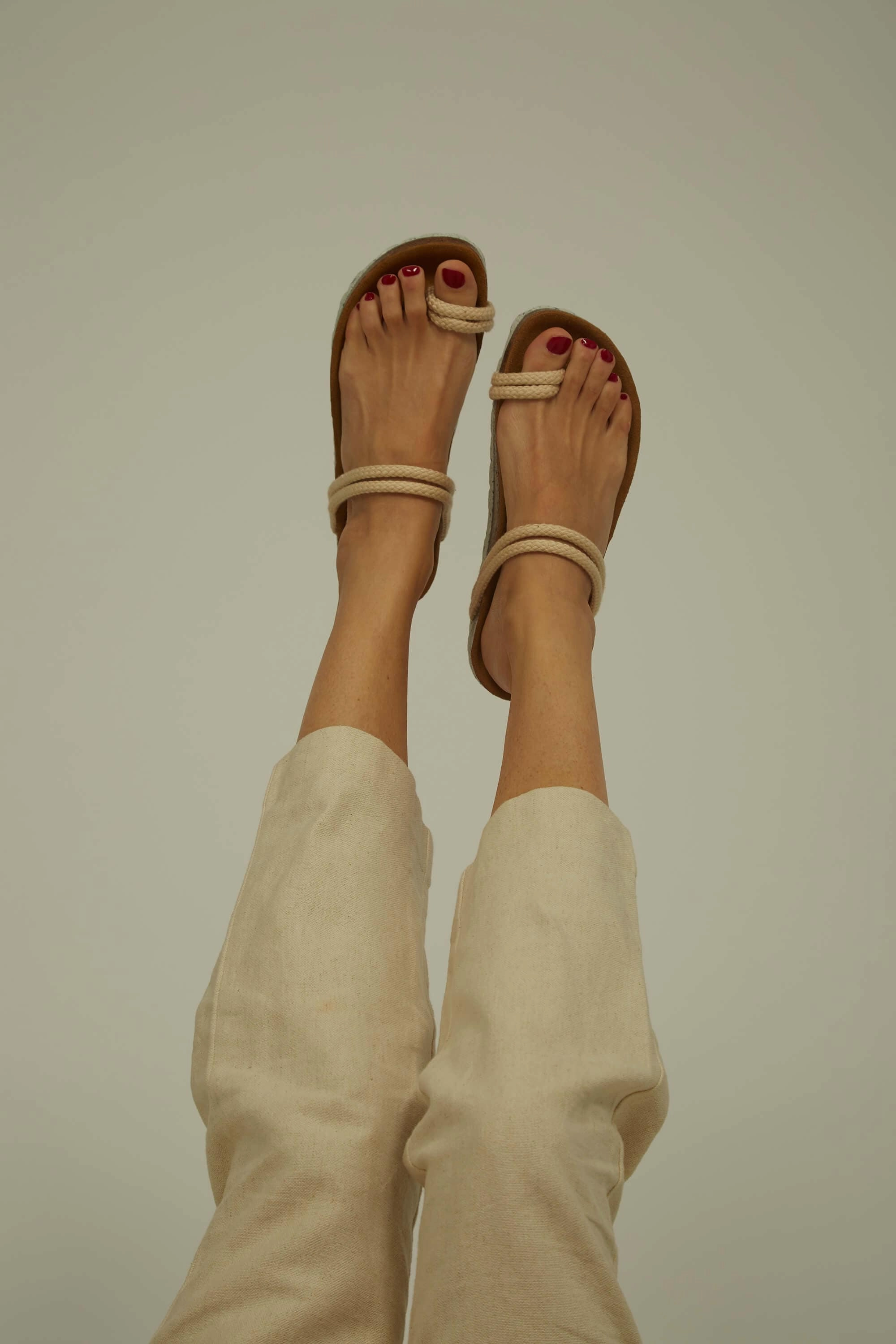 La Orotava Vegan Cotton Rope & Cork Sandals | Natural