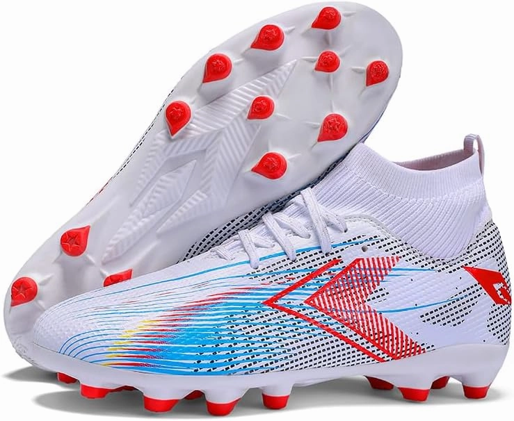 Large-Sized Football Shoes, Suitable for Both Men and Women. They are Breathable Fly-Knit Training Studded Shoes, Also Suitable for Rugby Matches.