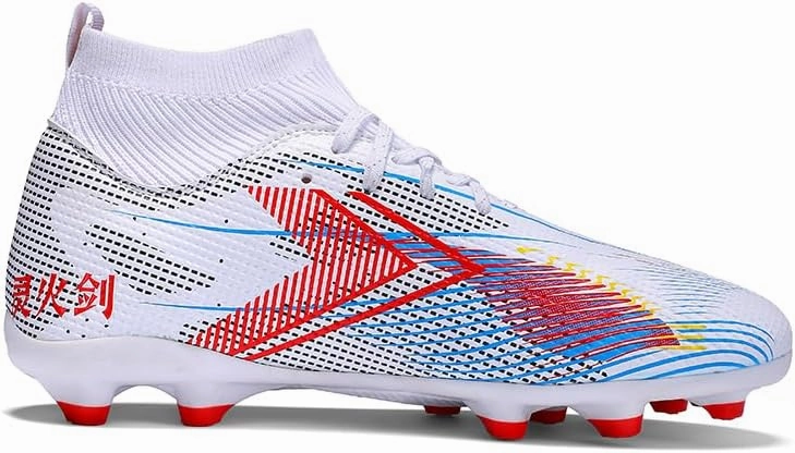 Large-Sized Football Shoes, Suitable for Both Men and Women. They are Breathable Fly-Knit Training Studded Shoes, Also Suitable for Rugby Matches.