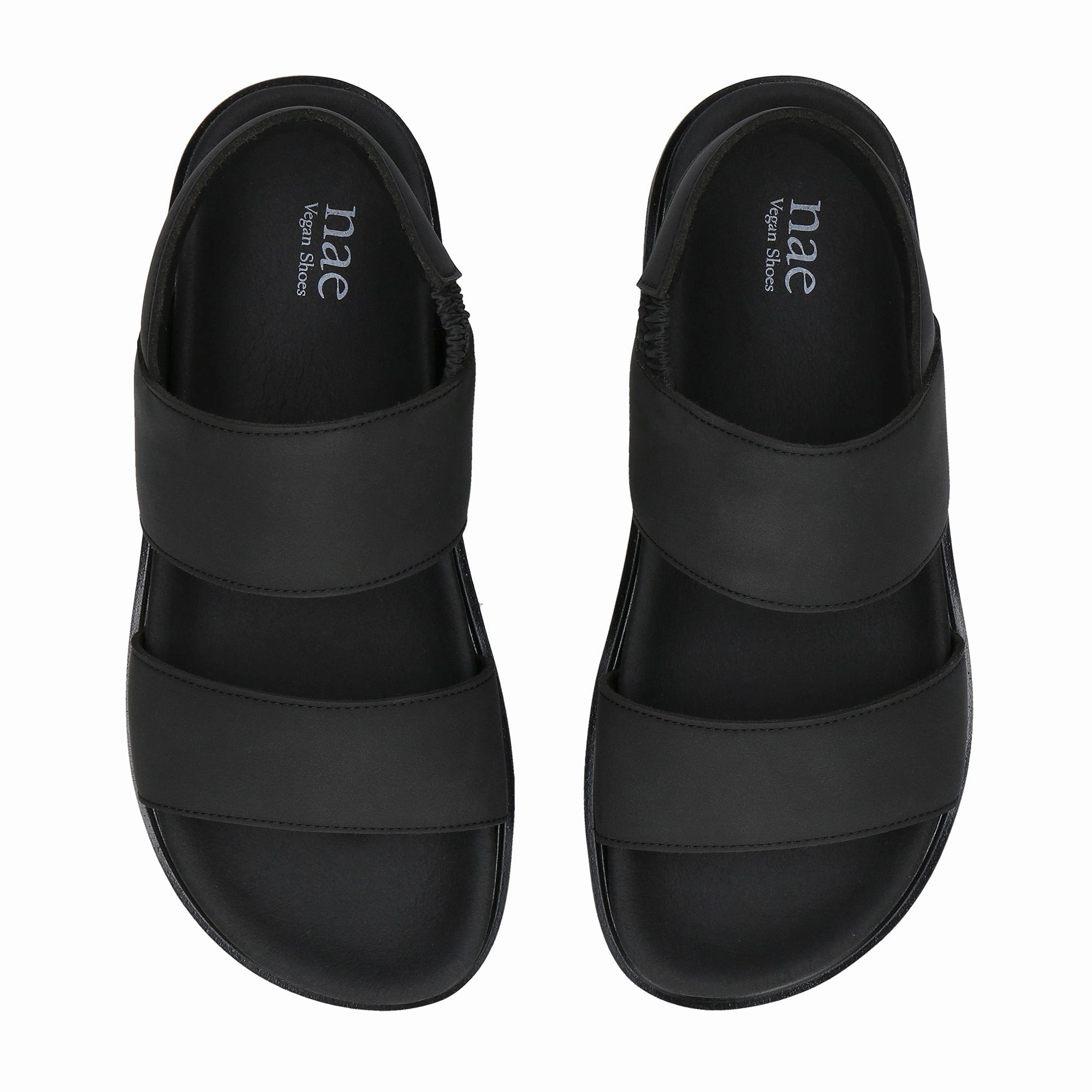 Lau Unisex Vegan Microfibre Platform Sandals | Black