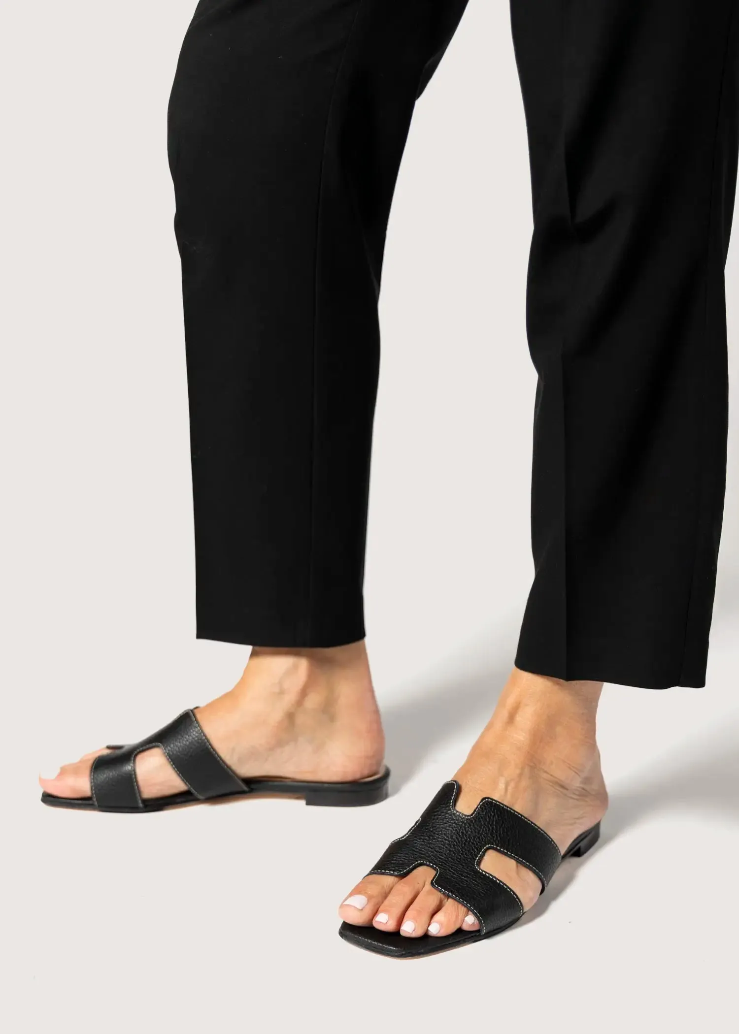 Leather Cutout Sandal