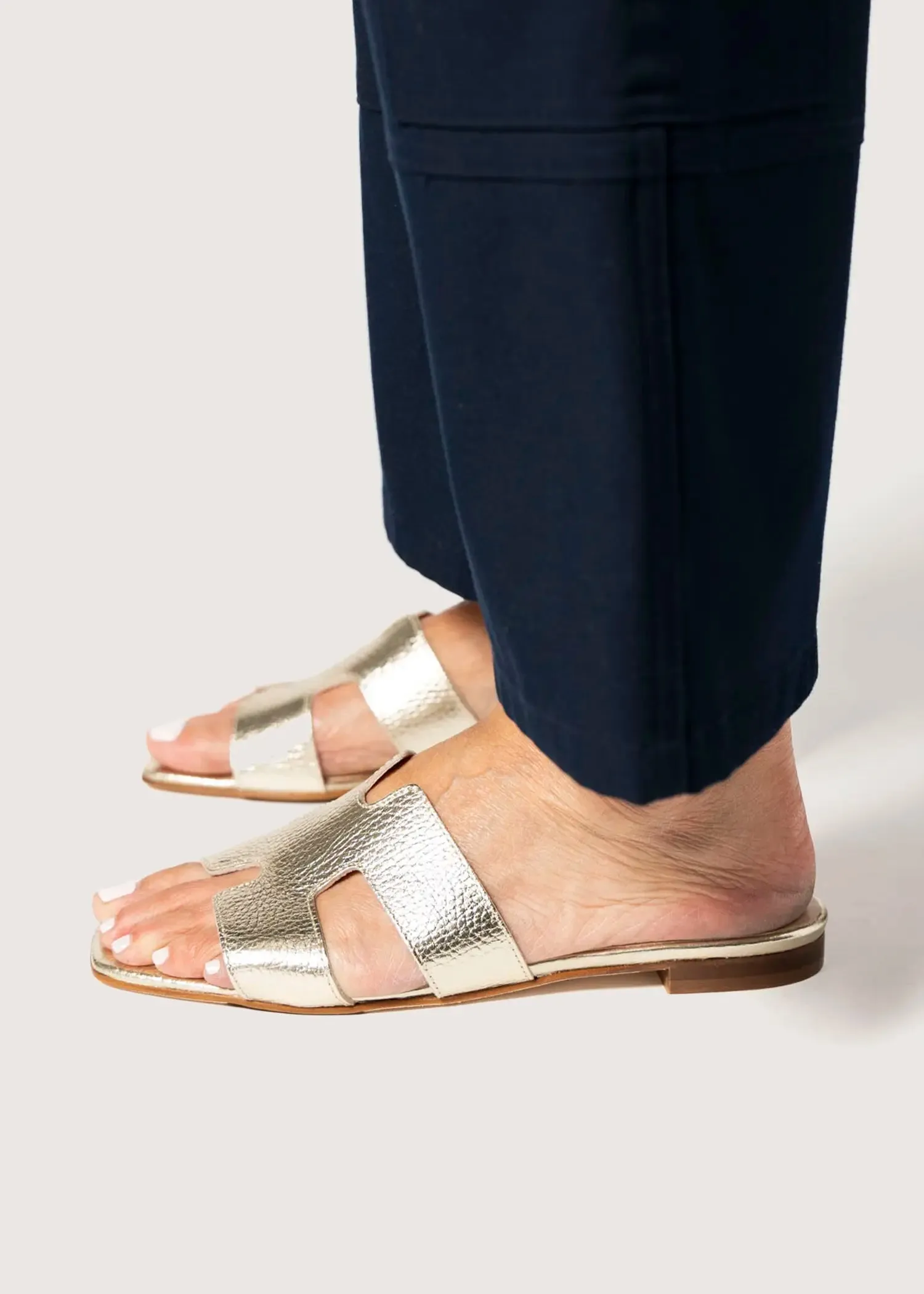 Leather Cutout Sandal