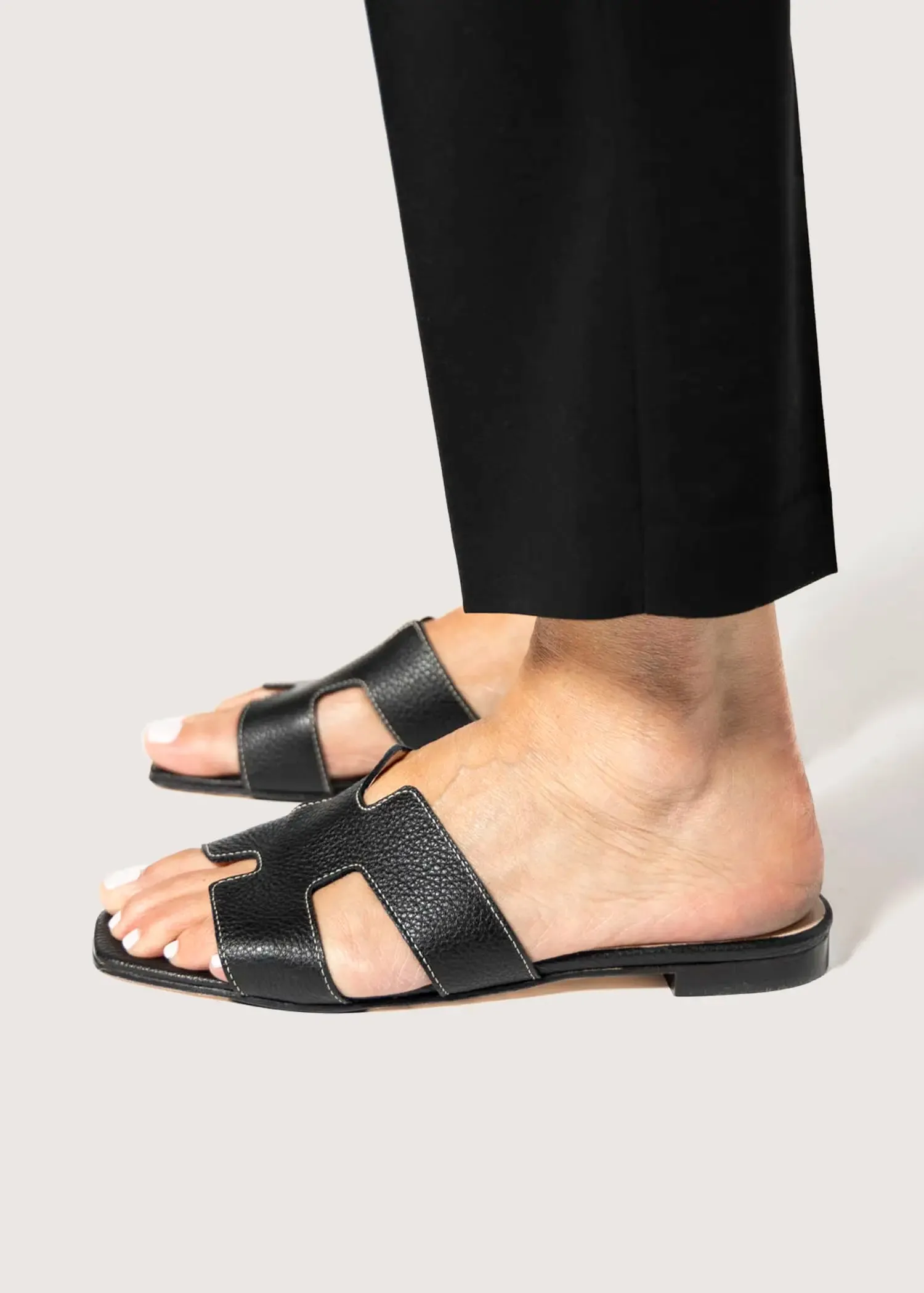 Leather Cutout Sandal
