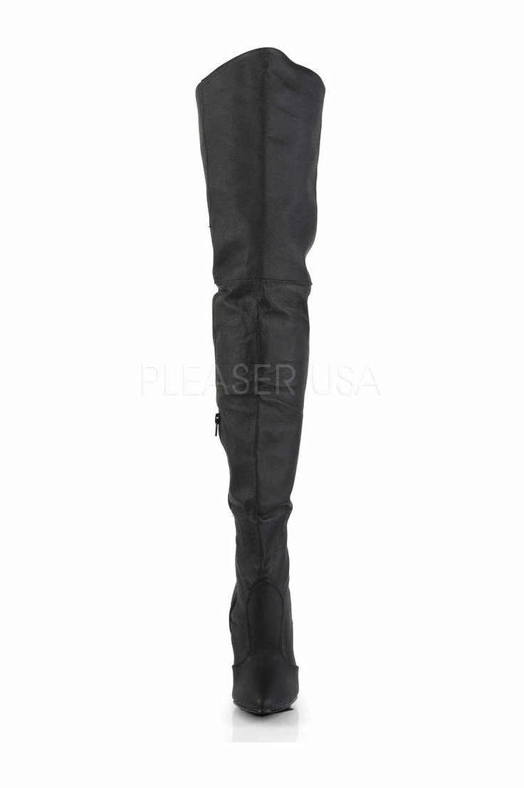 LEGEND-8899 Thigh Boot  | Black Genuine Leather