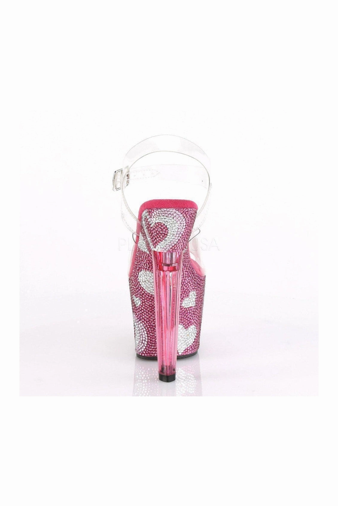 LOVESICK-708HEART Platform Sandal | Clear Vinyl