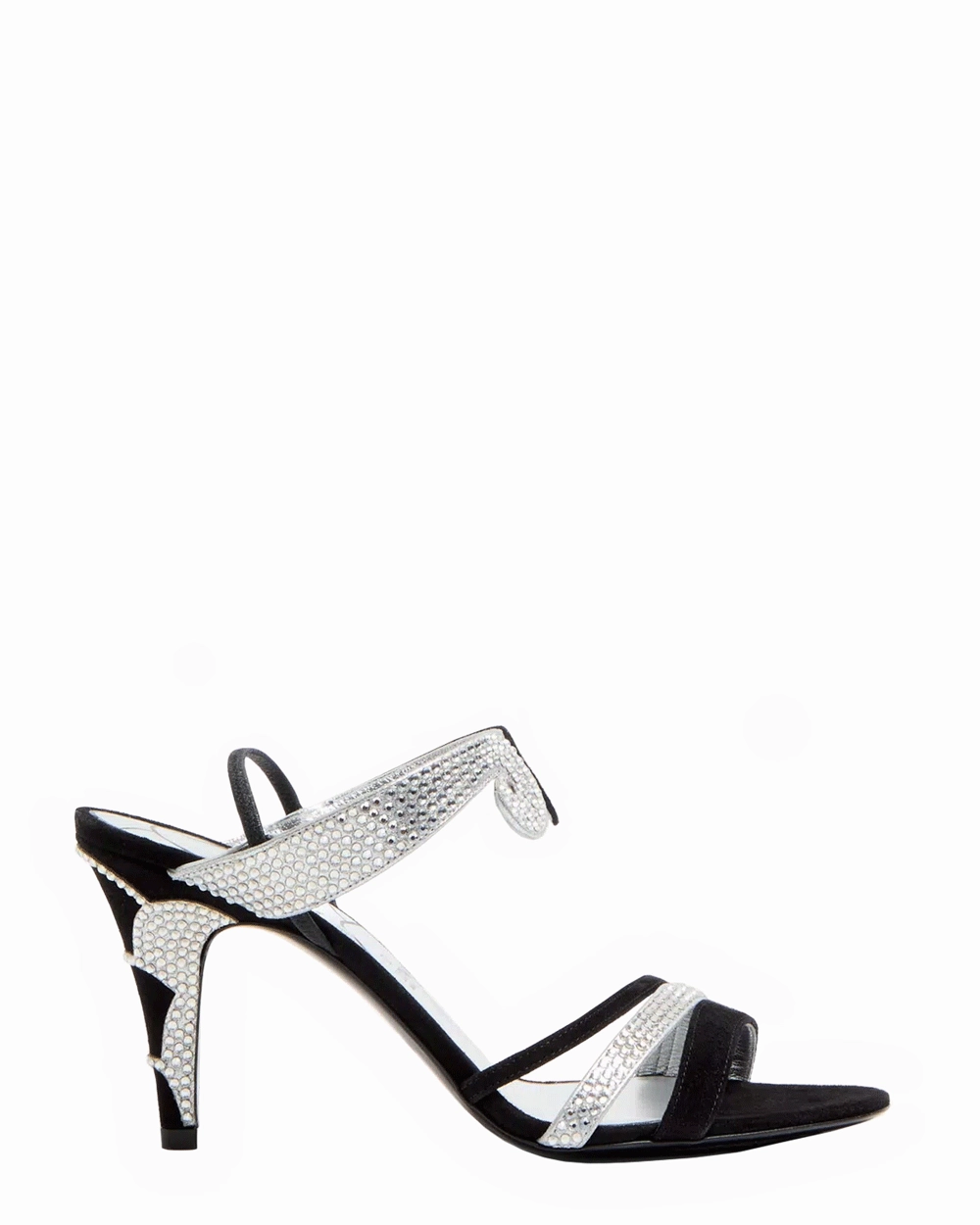LUne et LAutre Sandal in Noir and Silver