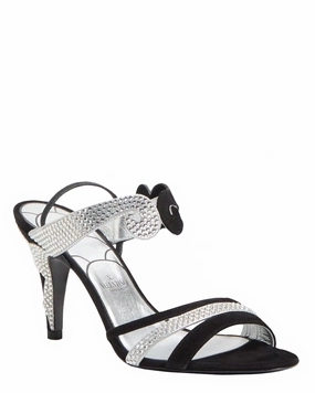 LUne et LAutre Sandal in Noir and Silver