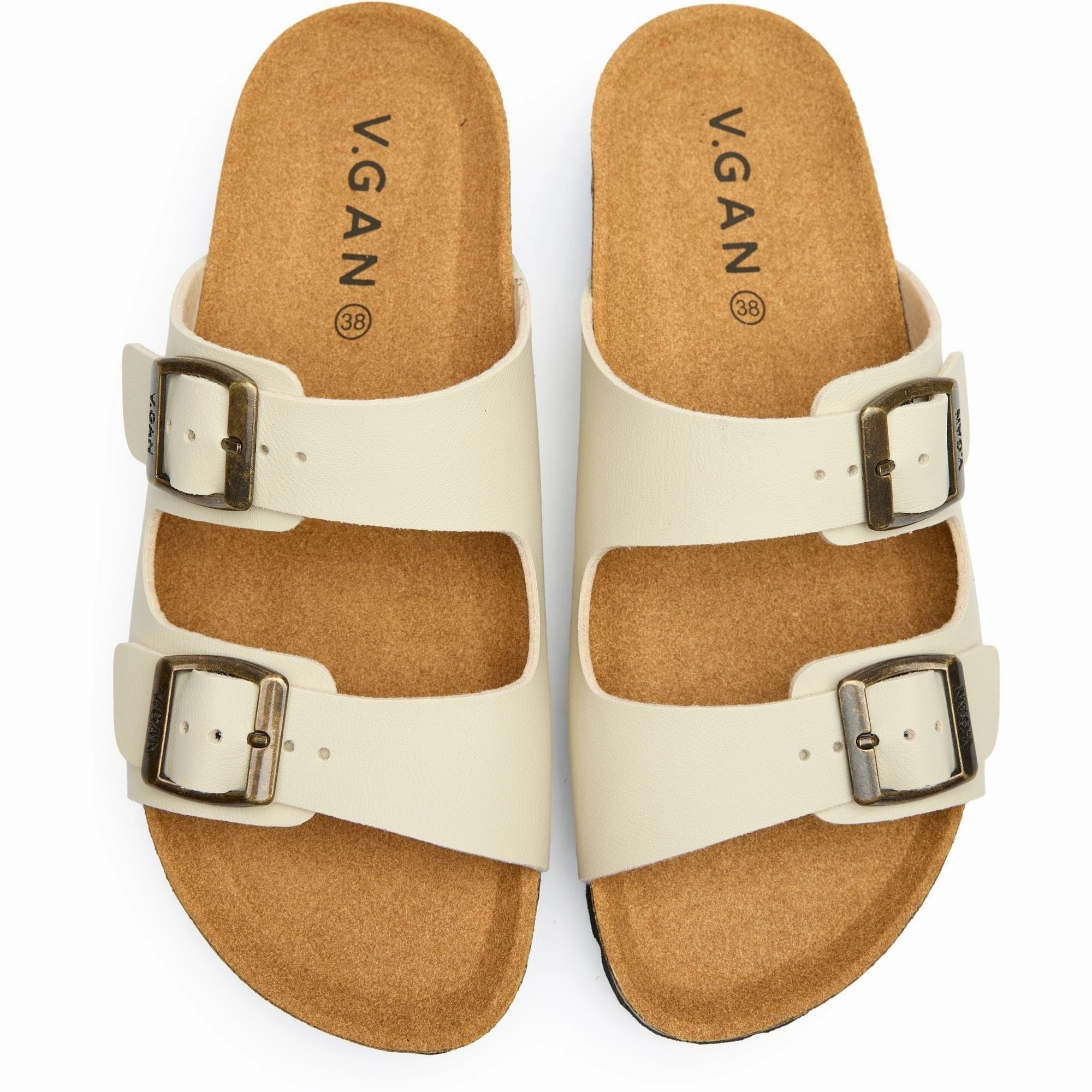 Mango Women's Vegan Footbed Sandals | Cream