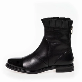 MARGARET - BLACK W/PATENT TOE
