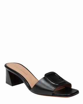 Marta Buckle Mule in Black