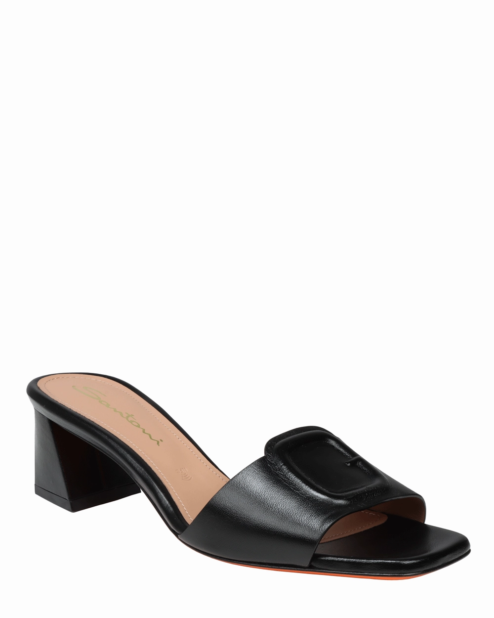 Marta Buckle Mule in Black