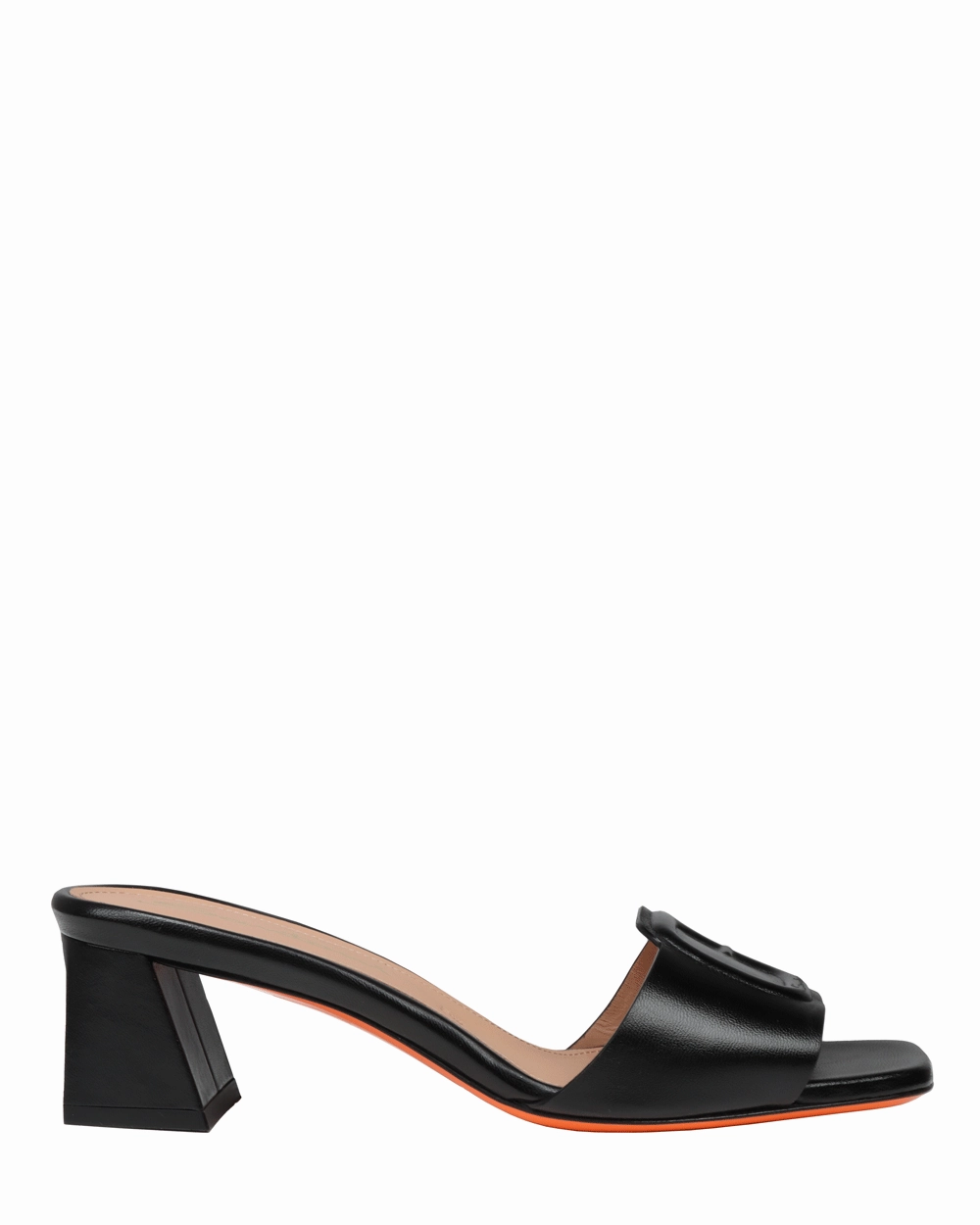 Marta Buckle Mule in Black